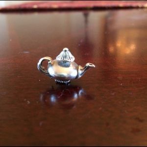 Sterling Silver Teapot Charm Detailed Vintage